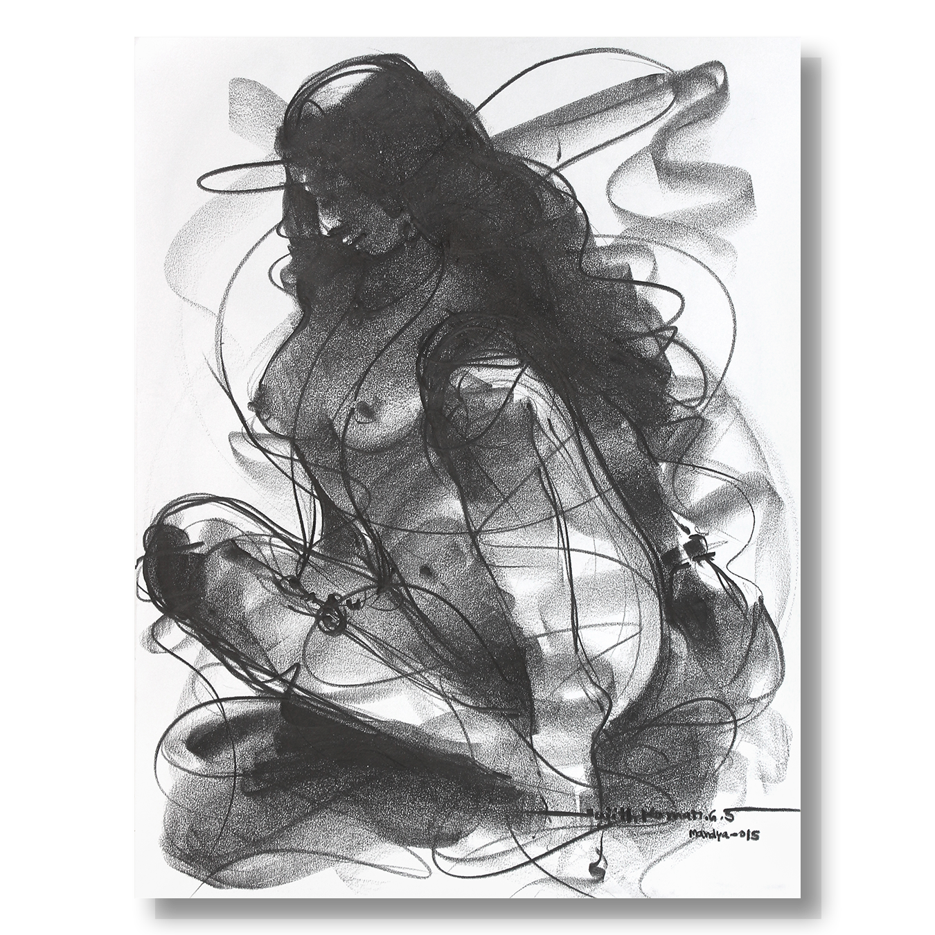 Nude Drawing-129 - SUJITH KUMAR GS MANDYA Art Studio Gallery (SKGSM Art Studio Gallery)