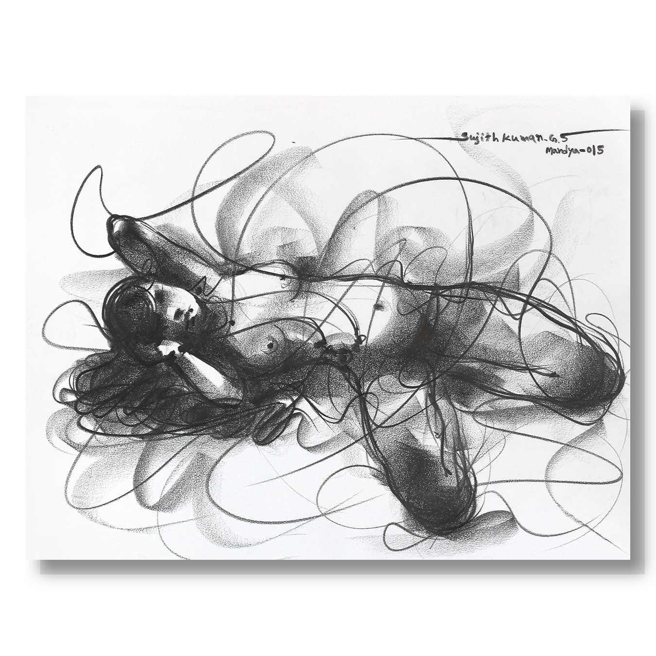 Nude Drawing-141 - SUJITH KUMAR GS MANDYA Art Studio Gallery (SKGSM Art Studio Gallery)