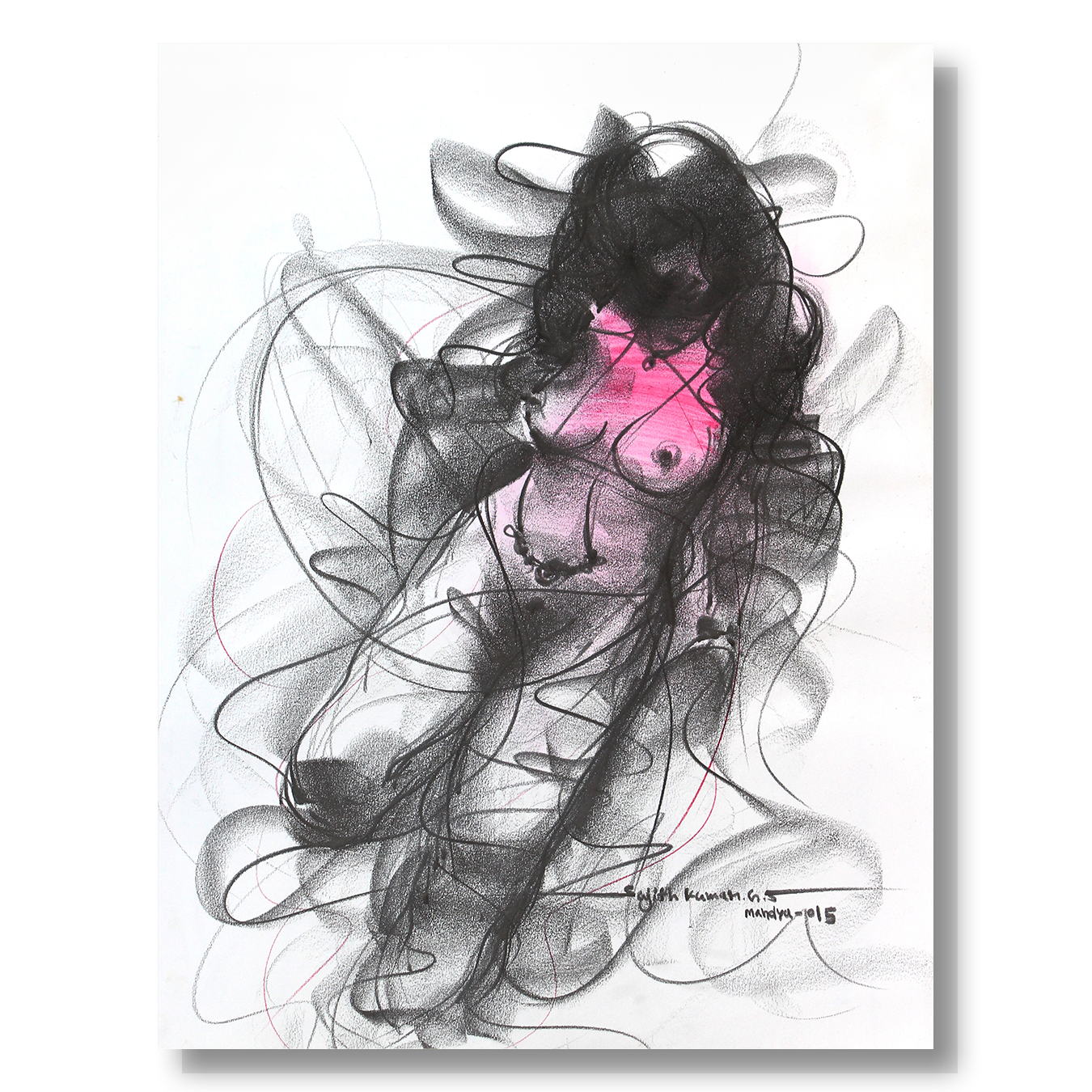 Nude Drawing-142 - SUJITH KUMAR GS MANDYA Art Studio Gallery (SKGSM Art Studio Gallery)