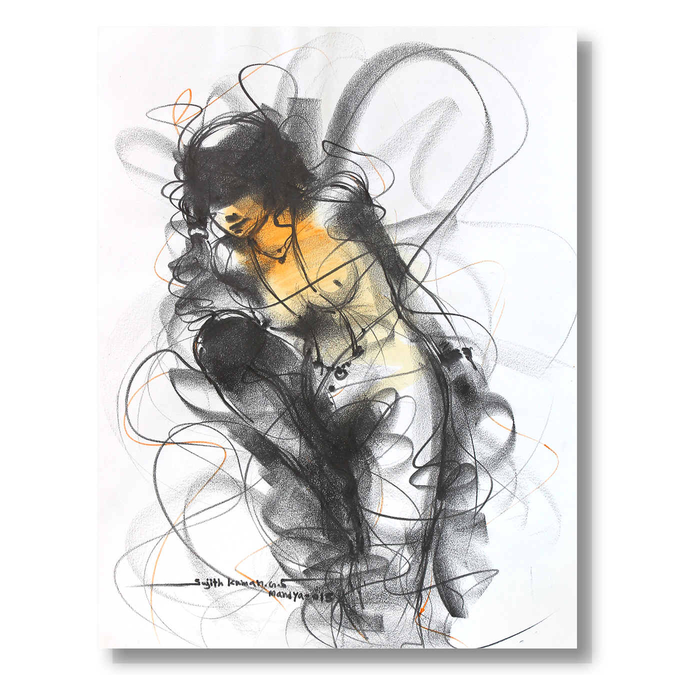 Nude Drawing-143 - SUJITH KUMAR GS MANDYA Art Studio Gallery (SKGSM Art Studio Gallery)