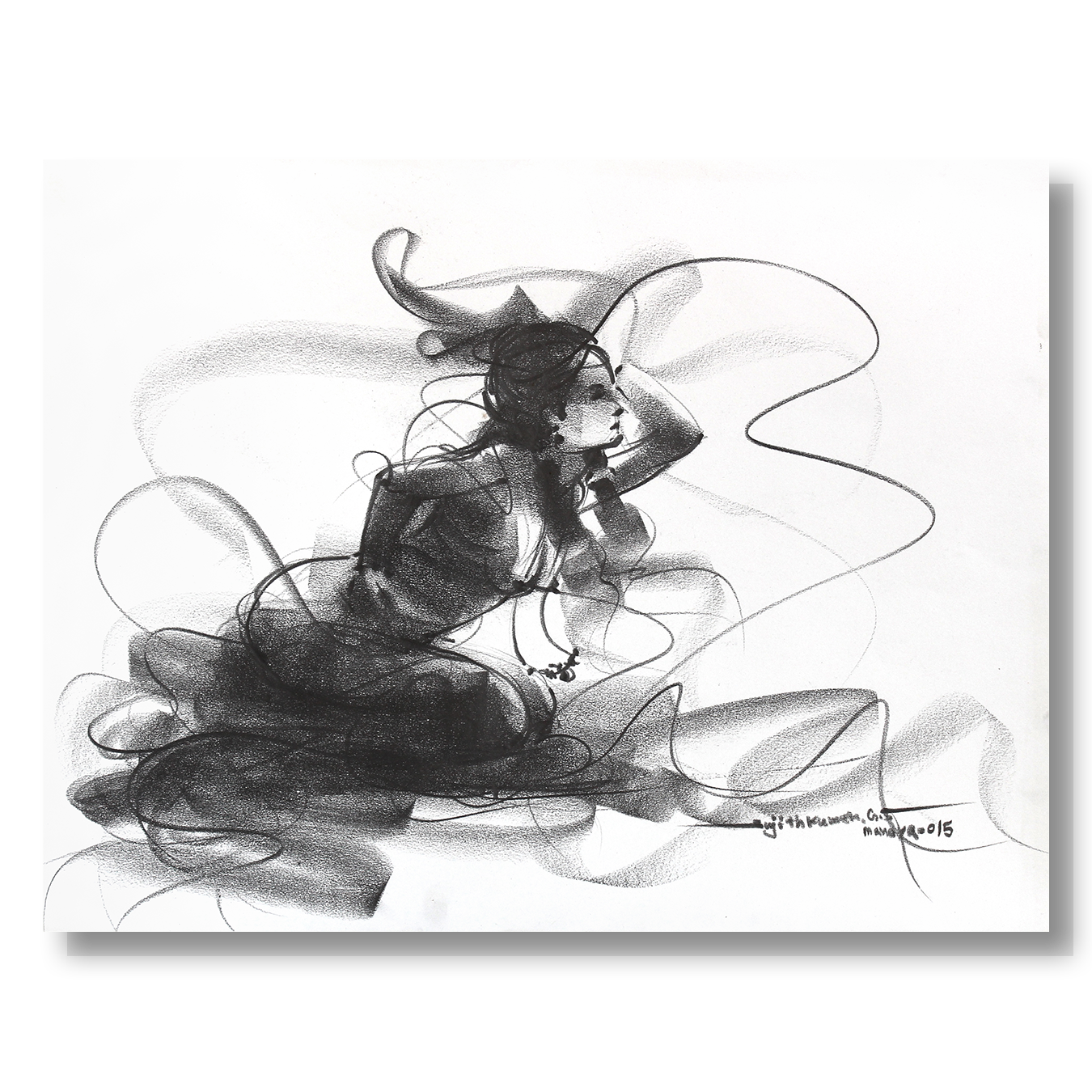 Nude Drawing-144 - SUJITH KUMAR GS MANDYA Art Studio Gallery (SKGSM Art Studio Gallery)