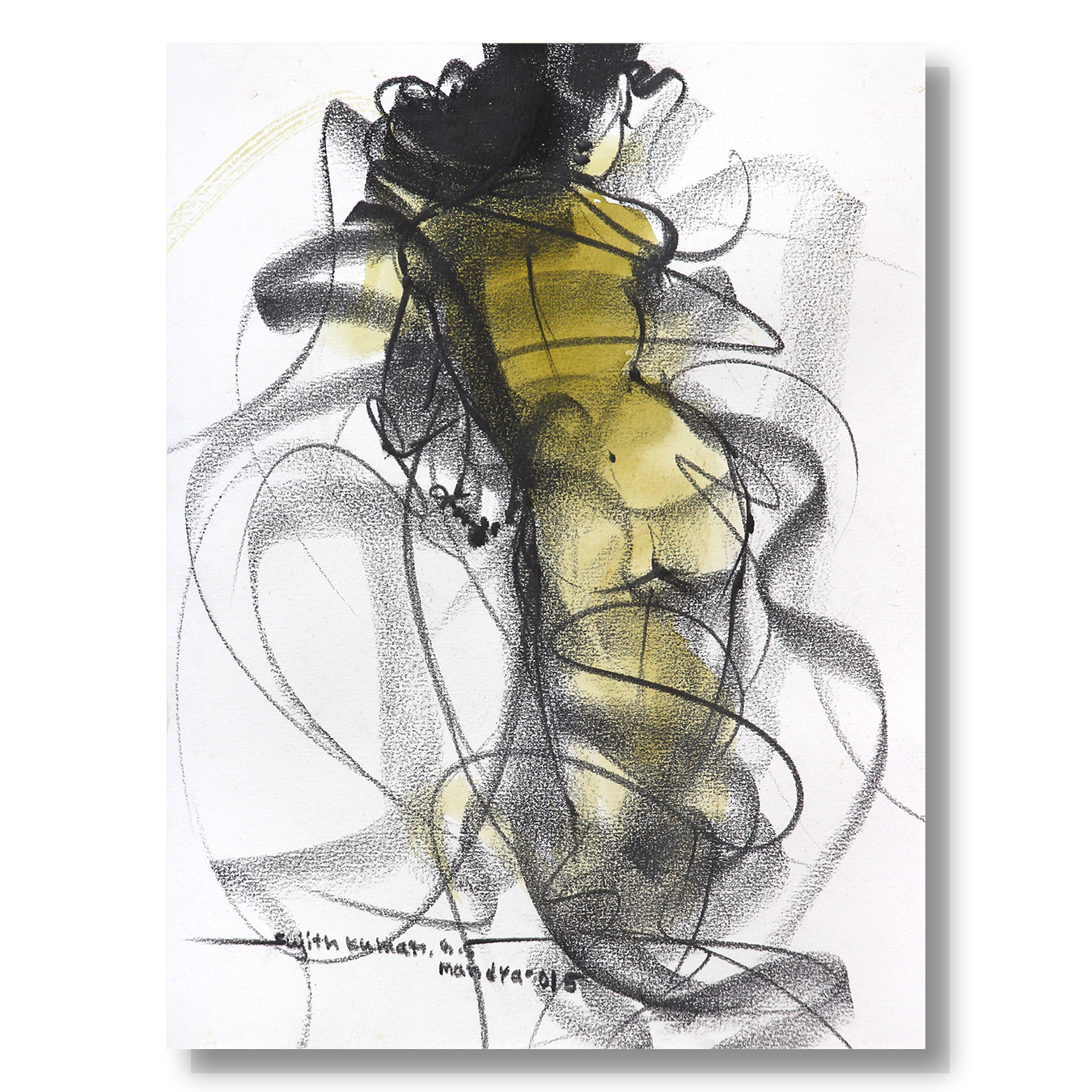 Nude Drawing-159 - SUJITH KUMAR GS MANDYA Art Studio Gallery (SKGSM Art Studio Gallery)
