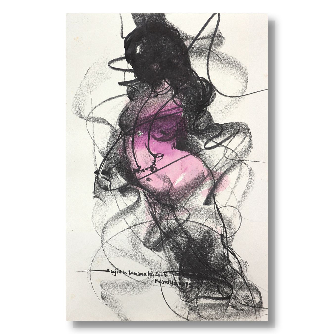 Nude Drawing-168 - SUJITH KUMAR GS MANDYA Art Studio Gallery (SKGSM Art Studio Gallery)