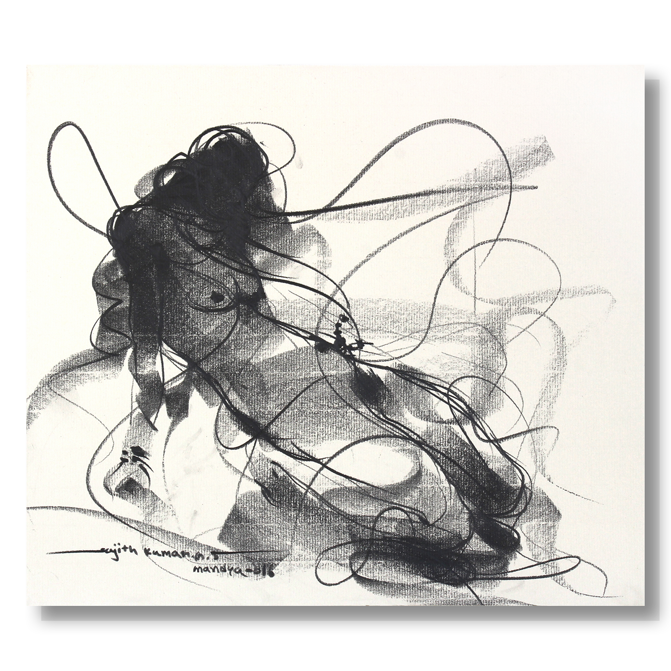 Nude Drawing-201 - by Sujith Kumar GS Mandya | NUDE Series Artwork