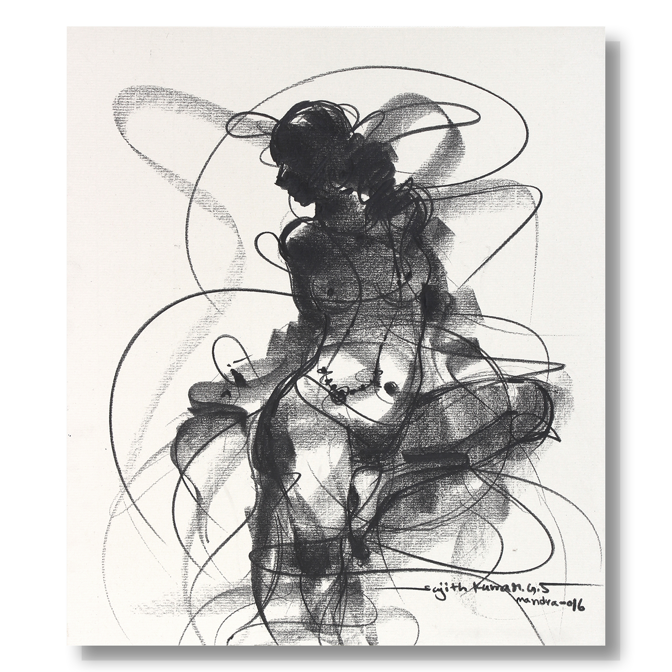 Nude Drawing-202 - by Sujith Kumar GS Mandya | NUDE Series Artwork