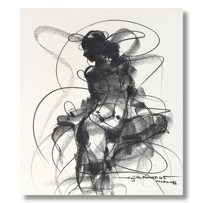 Nude Drawing-202 - by Sujith Kumar GS Mandya | NUDE Series Artwork