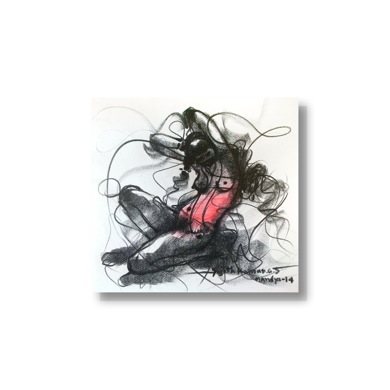 Nude Drawing-083 - SUJITH KUMAR GS MANDYA Art Studio Gallery (SKGSM Art Studio Gallery)
