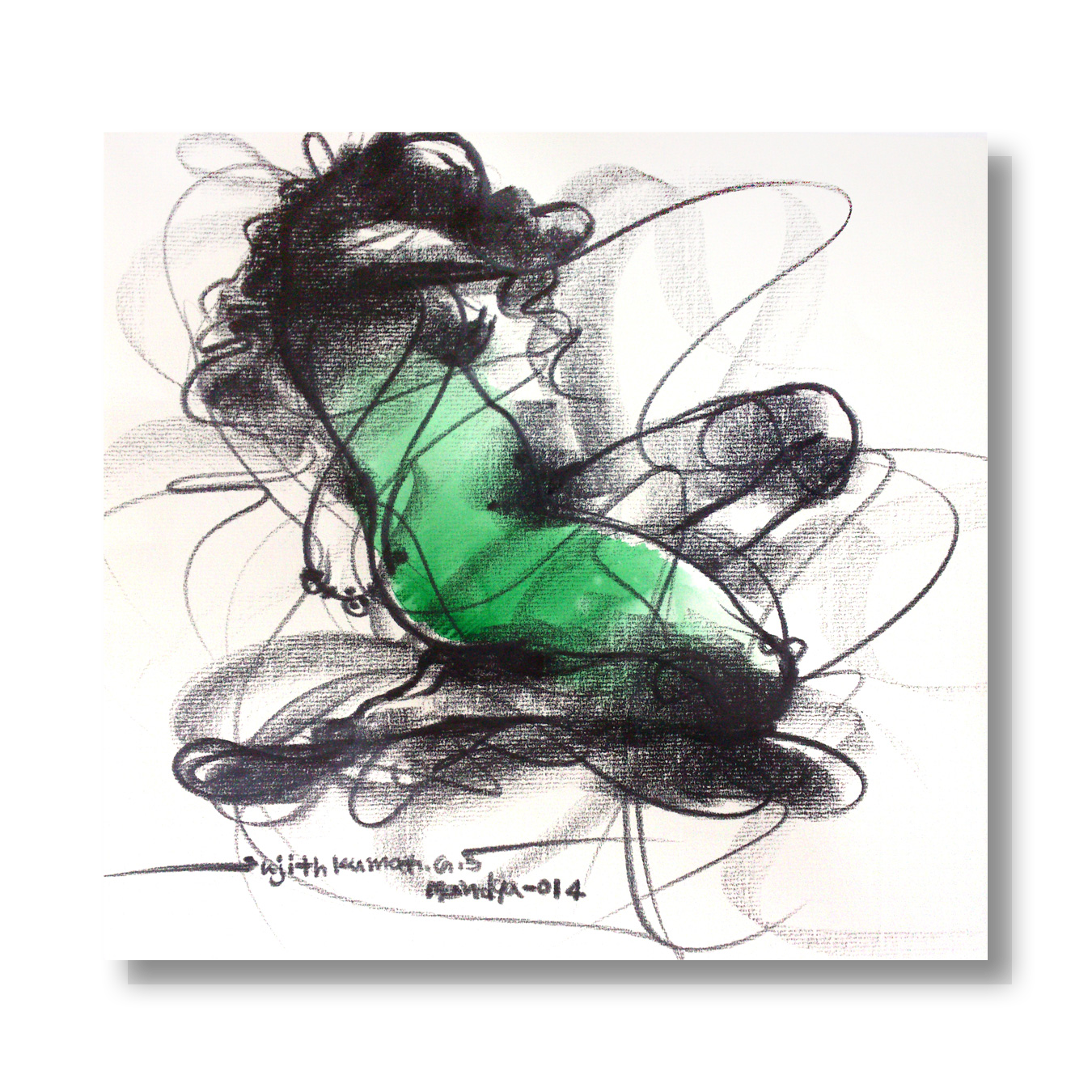 Nude Drawing-093 - SUJITH KUMAR GS MANDYA Art Studio Gallery (SKGSM Art Studio Gallery)