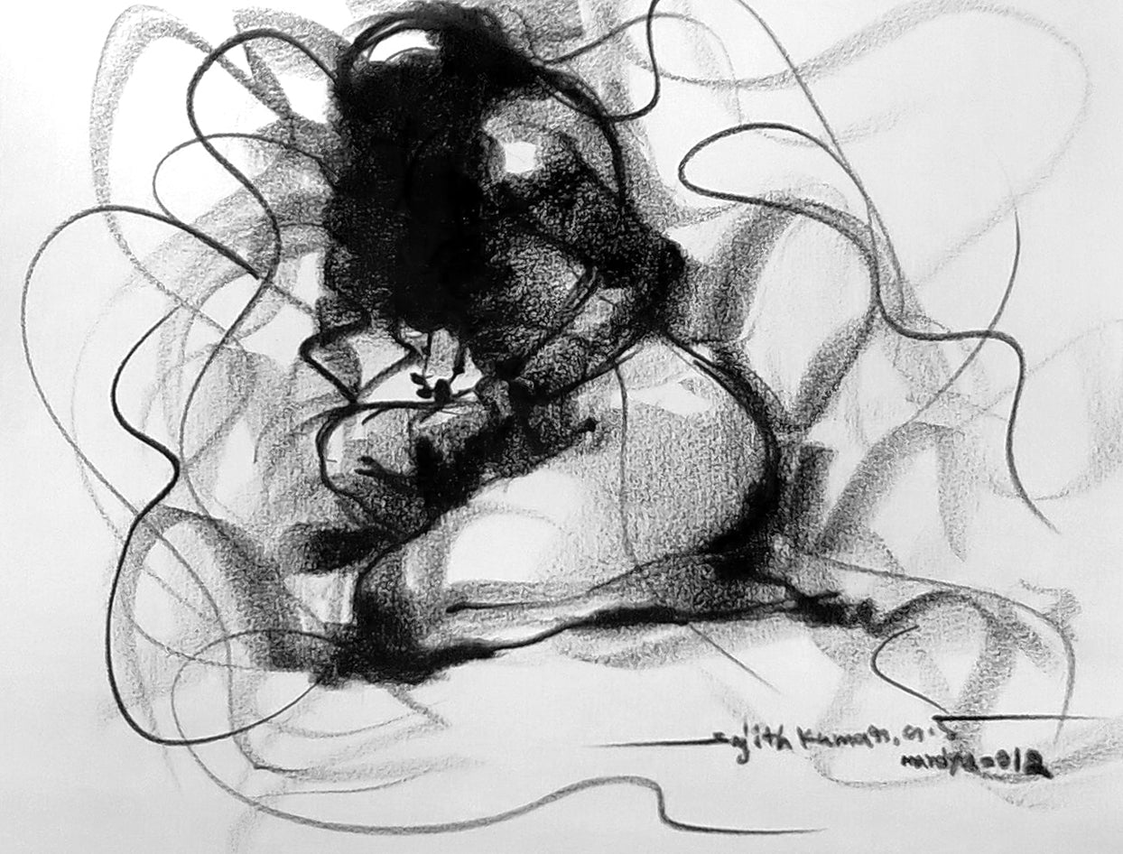 Nude Drawing-02 - SUJITH KUMAR GS MANDYA Art Studio Gallery (SKGSM Art Studio Gallery)