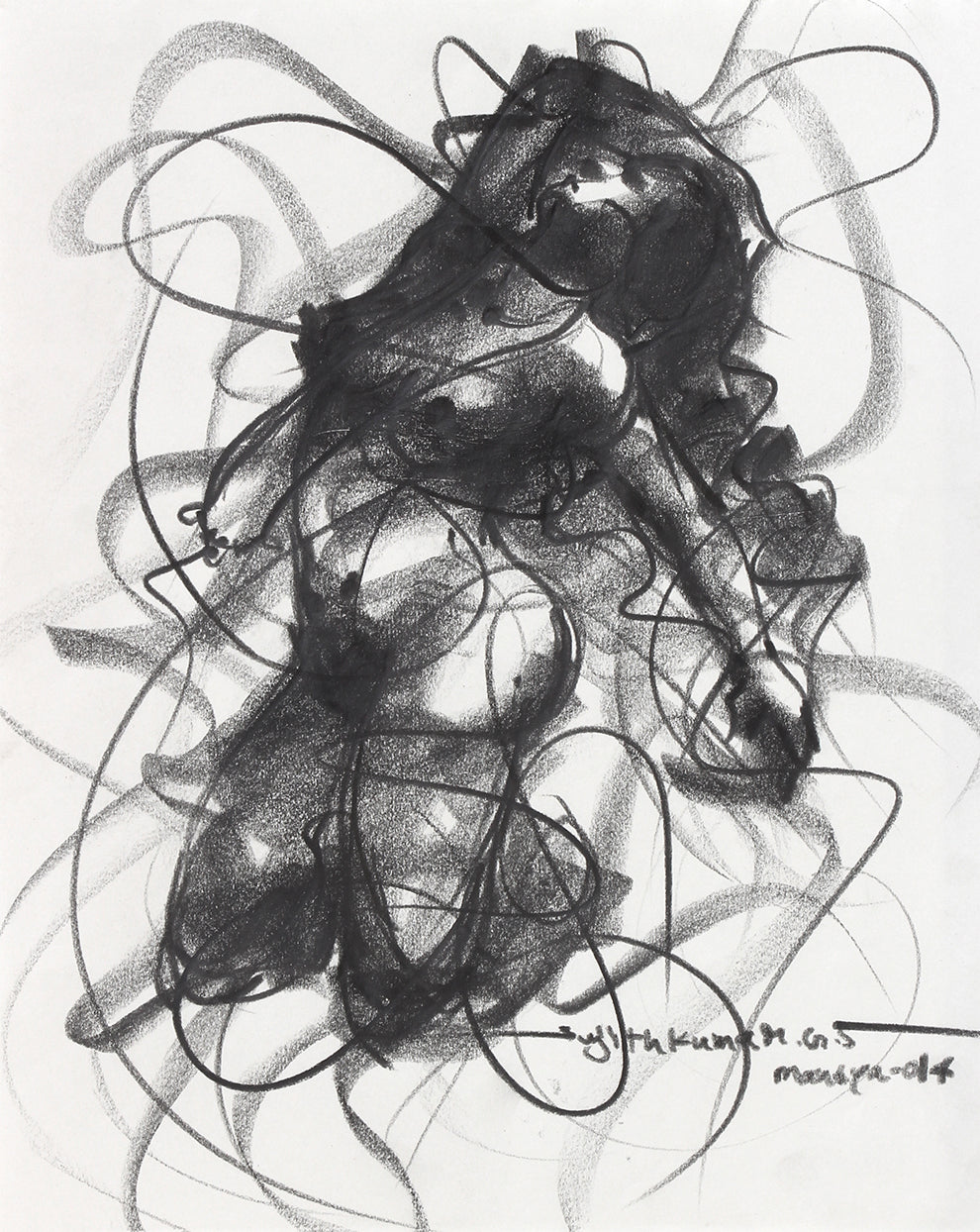 Nude Drawing-042 - SUJITH KUMAR GS MANDYA Art Studio Gallery (SKGSM Art Studio Gallery)