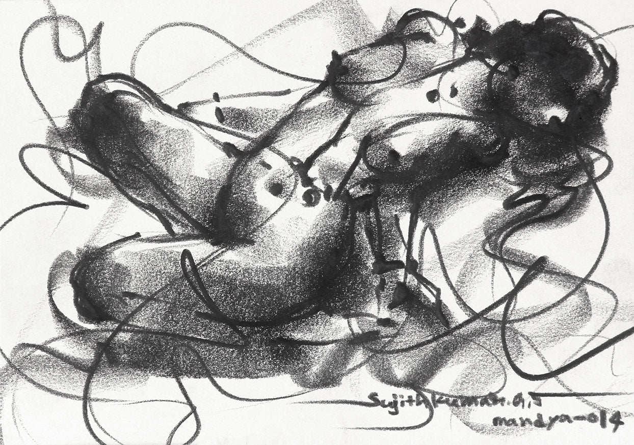 Nude Drawing-046 - SUJITH KUMAR GS MANDYA Art Studio Gallery (SKGSM Art Studio Gallery)