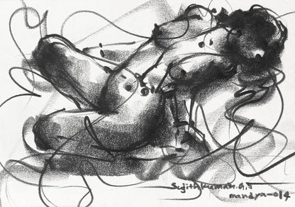 Nude Drawing-046 - SUJITH KUMAR GS MANDYA Art Studio Gallery (SKGSM Art Studio Gallery)