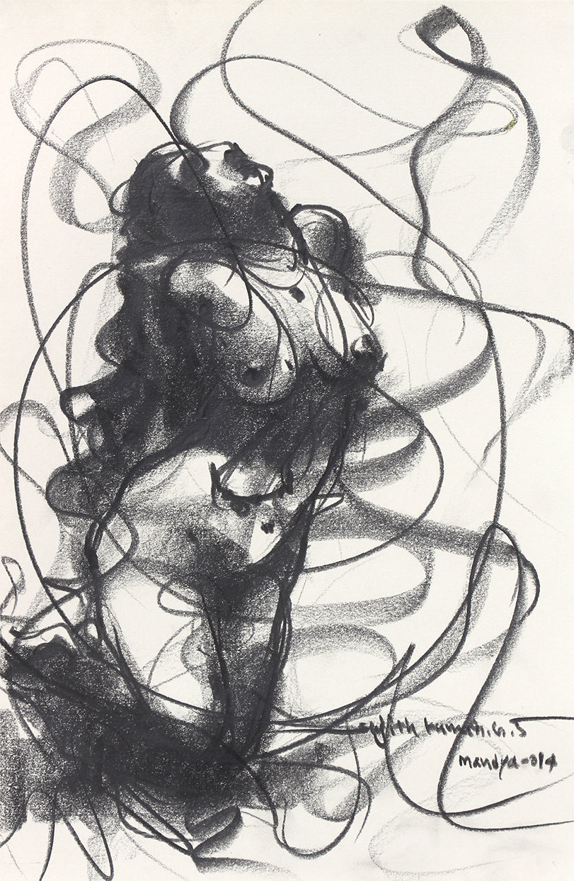 Nude Drawing-050 - SUJITH KUMAR GS MANDYA Art Studio Gallery (SKGSM Art Studio Gallery)