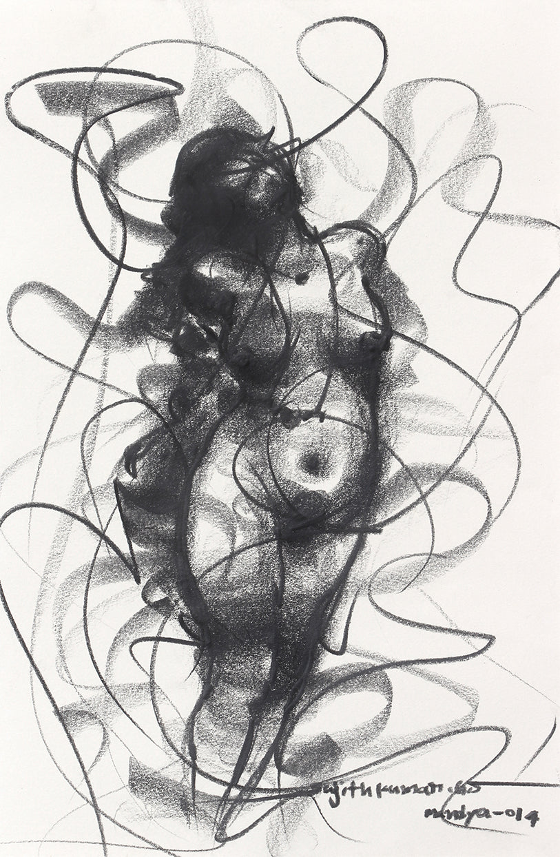Nude Drawing-055 - SUJITH KUMAR GS MANDYA Art Studio Gallery (SKGSM Art Studio Gallery)