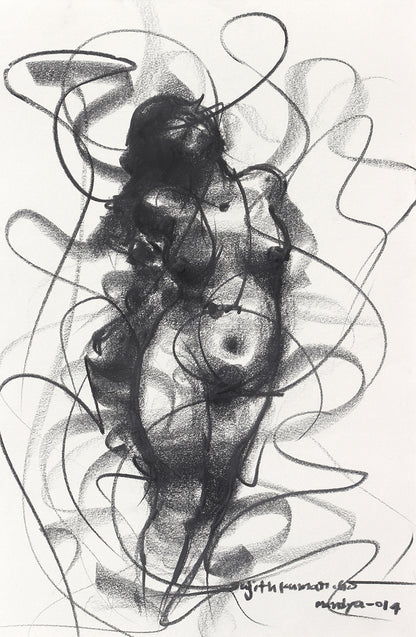 Nude Drawing-055 - SUJITH KUMAR GS MANDYA Art Studio Gallery (SKGSM Art Studio Gallery)