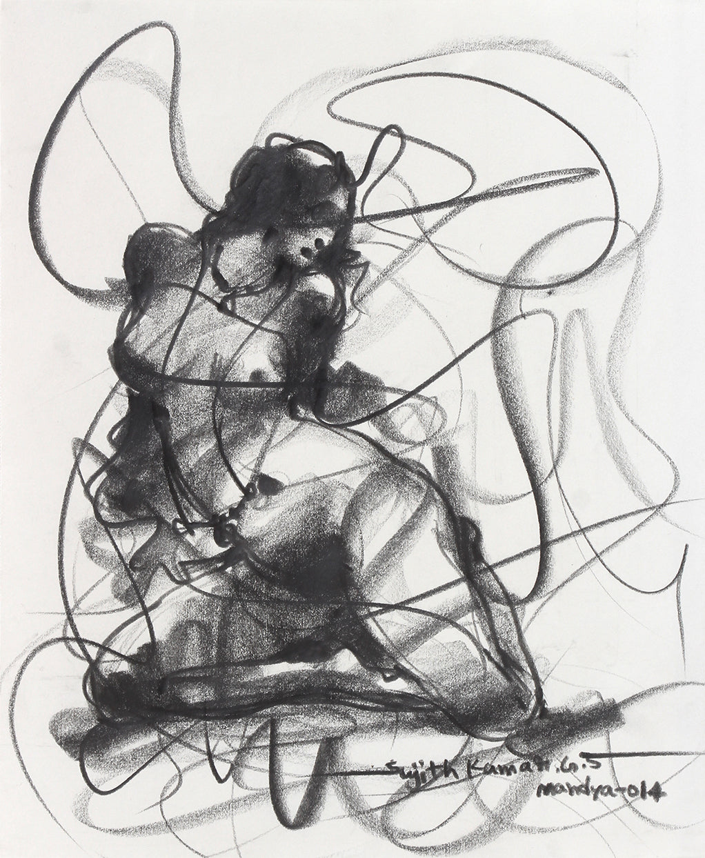 Nude Drawing-062 - SUJITH KUMAR GS MANDYA Art Studio Gallery (SKGSM Art Studio Gallery)
