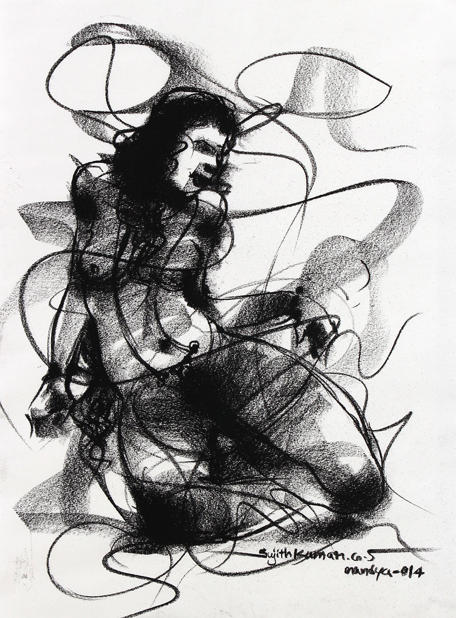 Nude Drawing-065 - SUJITH KUMAR GS MANDYA Art Studio Gallery (SKGSM Art Studio Gallery)