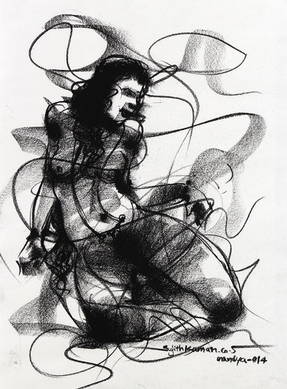 Nude Drawing-065 - SUJITH KUMAR GS MANDYA Art Studio Gallery (SKGSM Art Studio Gallery)