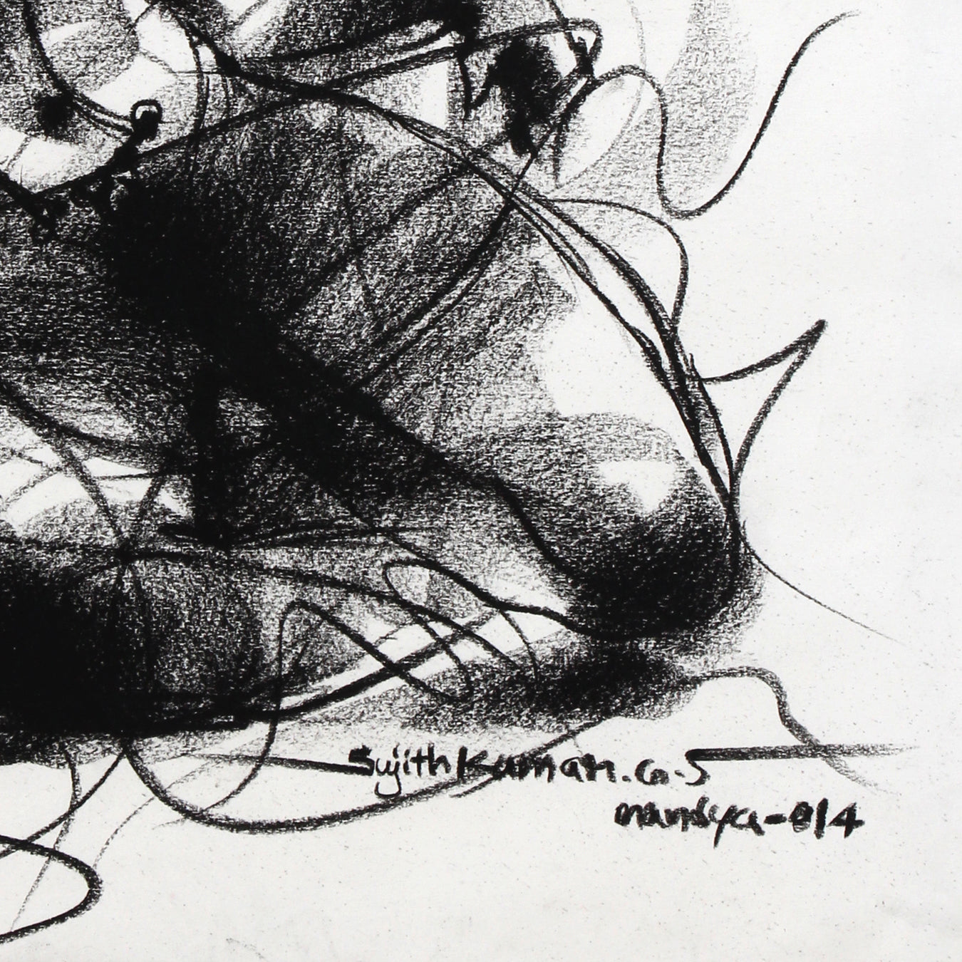 Nude Drawing-065 - SUJITH KUMAR GS MANDYA Art Studio Gallery (SKGSM Art Studio Gallery)