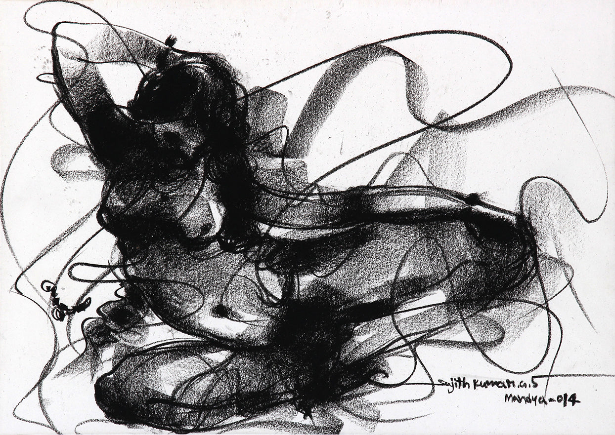 Nude Drawing-068 - SUJITH KUMAR GS MANDYA Art Studio Gallery (SKGSM Art Studio Gallery)