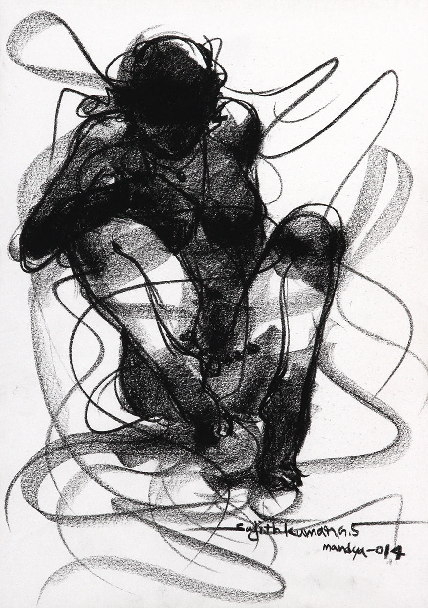 Nude Drawing-073 - SUJITH KUMAR GS MANDYA Art Studio Gallery (SKGSM Art Studio Gallery)