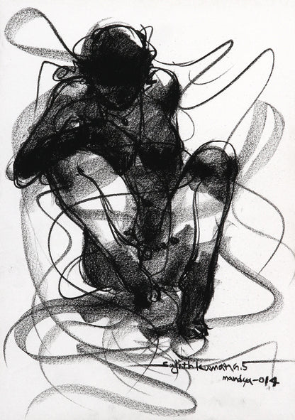 Nude Drawing-073 - SUJITH KUMAR GS MANDYA Art Studio Gallery (SKGSM Art Studio Gallery)