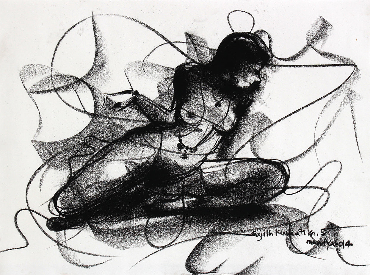 Nude Drawing-074 - SUJITH KUMAR GS MANDYA Art Studio Gallery (SKGSM Art Studio Gallery)