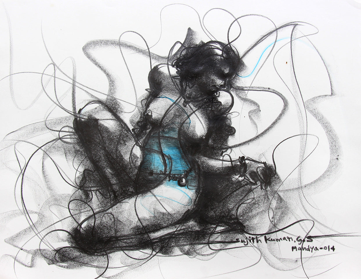 Nude Drawing-078 - SUJITH KUMAR GS MANDYA Art Studio Gallery (SKGSM Art Studio Gallery)