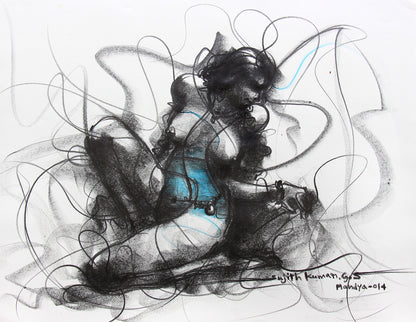 Nude Drawing-078 - SUJITH KUMAR GS MANDYA Art Studio Gallery (SKGSM Art Studio Gallery)