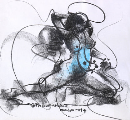 Nude Drawing-084 - SUJITH KUMAR GS MANDYA Art Studio Gallery (SKGSM Art Studio Gallery)