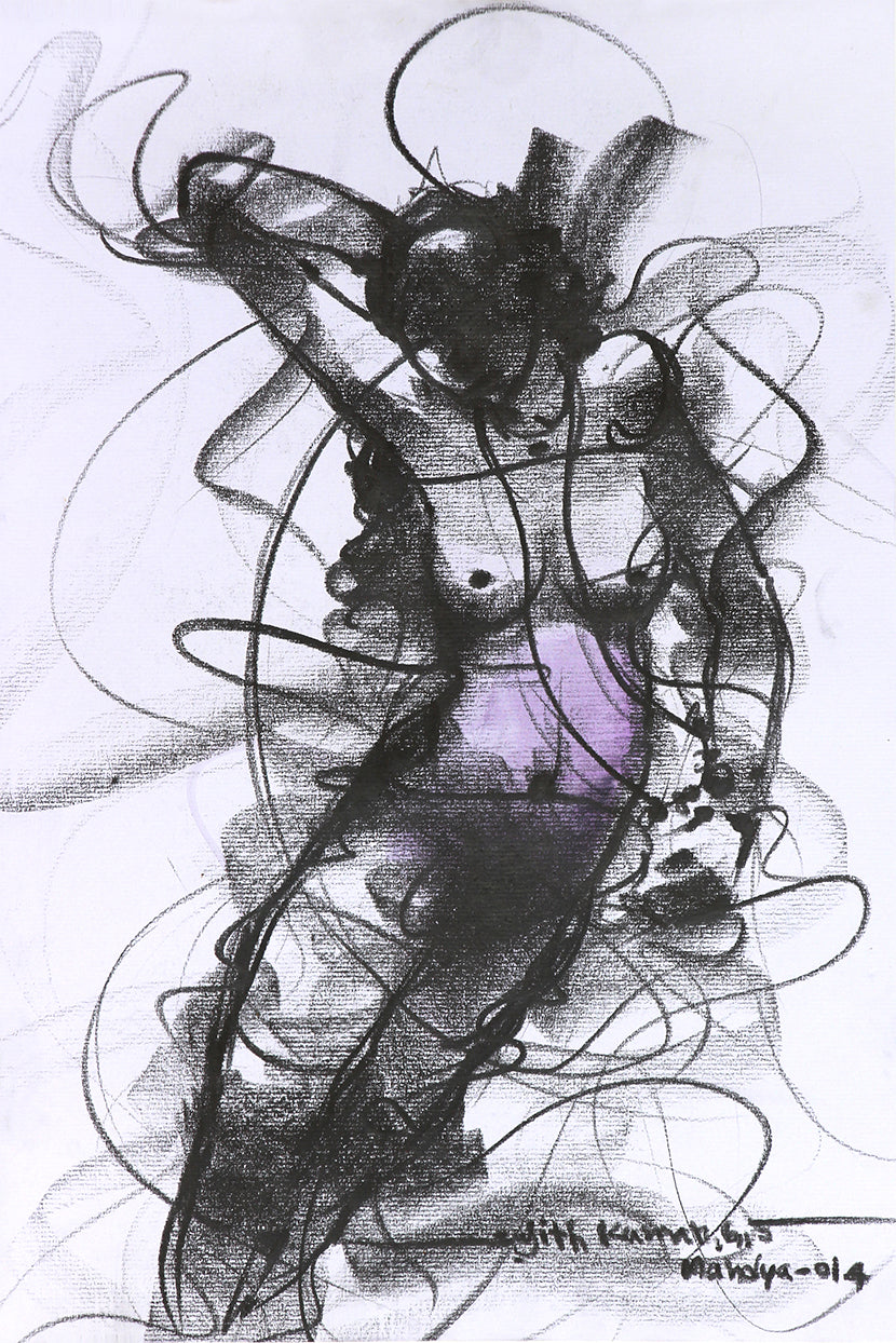 Nude Drawing-100 - SUJITH KUMAR GS MANDYA Art Studio Gallery (SKGSM Art Studio Gallery)