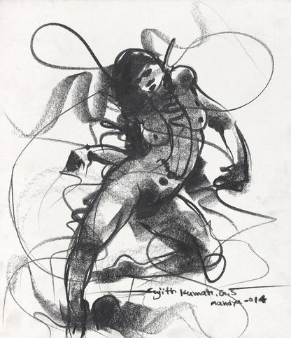 Nude Drawing-108 - SUJITH KUMAR GS MANDYA Art Studio Gallery (SKGSM Art Studio Gallery)