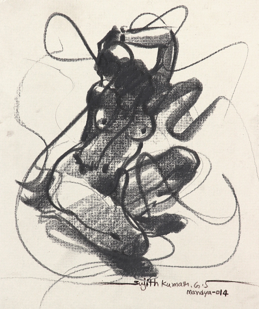 Nude Drawing-109 - SUJITH KUMAR GS MANDYA Art Studio Gallery (SKGSM Art Studio Gallery)