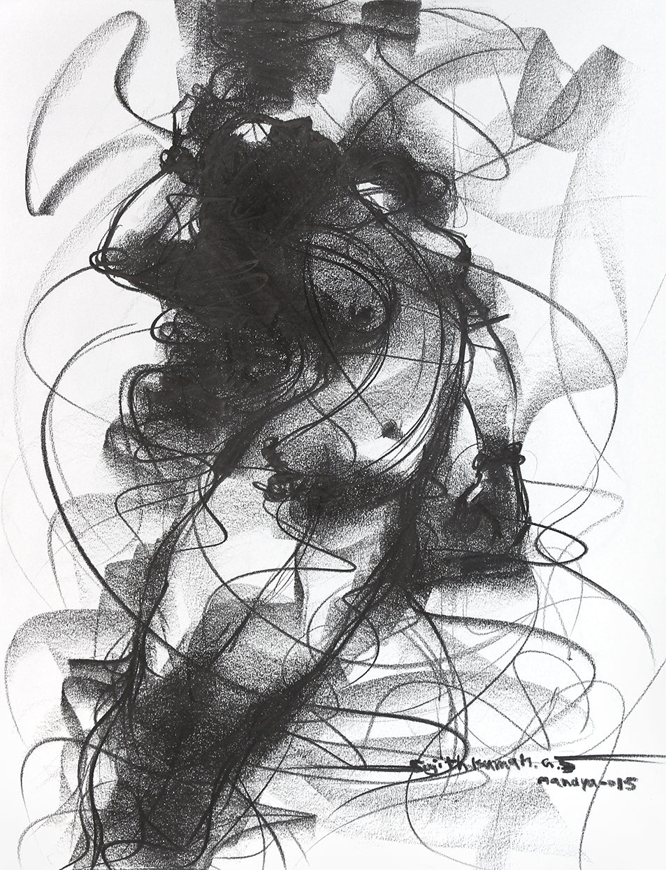 Nude Drawing-122 - SUJITH KUMAR GS MANDYA Art Studio Gallery (SKGSM Art Studio Gallery)