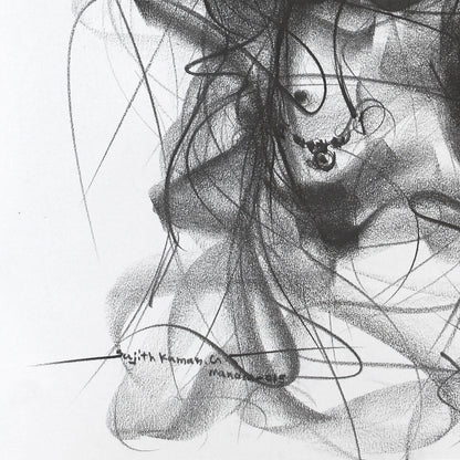Nude Drawing-125 - SUJITH KUMAR GS MANDYA Art Studio Gallery (SKGSM Art Studio Gallery)