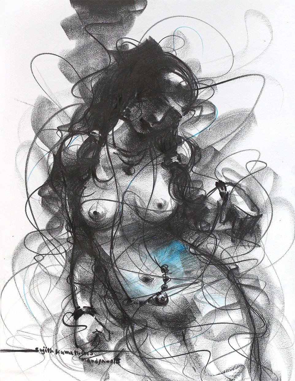 Nude Drawing-126 - SUJITH KUMAR GS MANDYA Art Studio Gallery (SKGSM Art Studio Gallery)