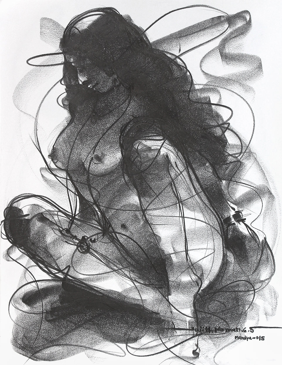Detail_Nude Drawing-129 - SUJITH KUMAR GS MANDYA Art Studio Gallery (SKGSM Art Studio Gallery)