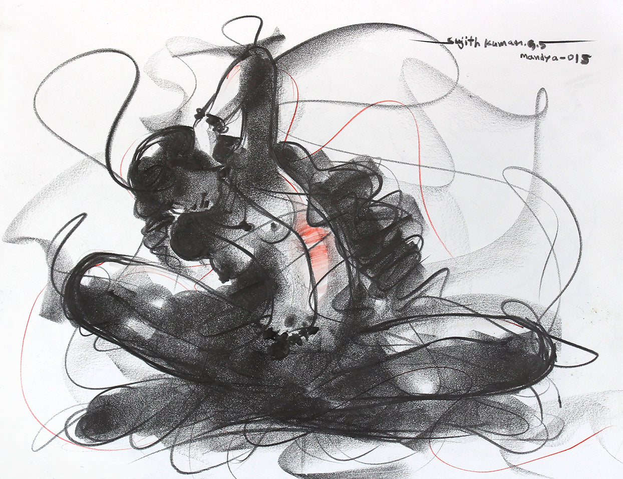 Nude Drawing-138 - SUJITH KUMAR GS MANDYA Art Studio Gallery (SKGSM Art Studio Gallery)