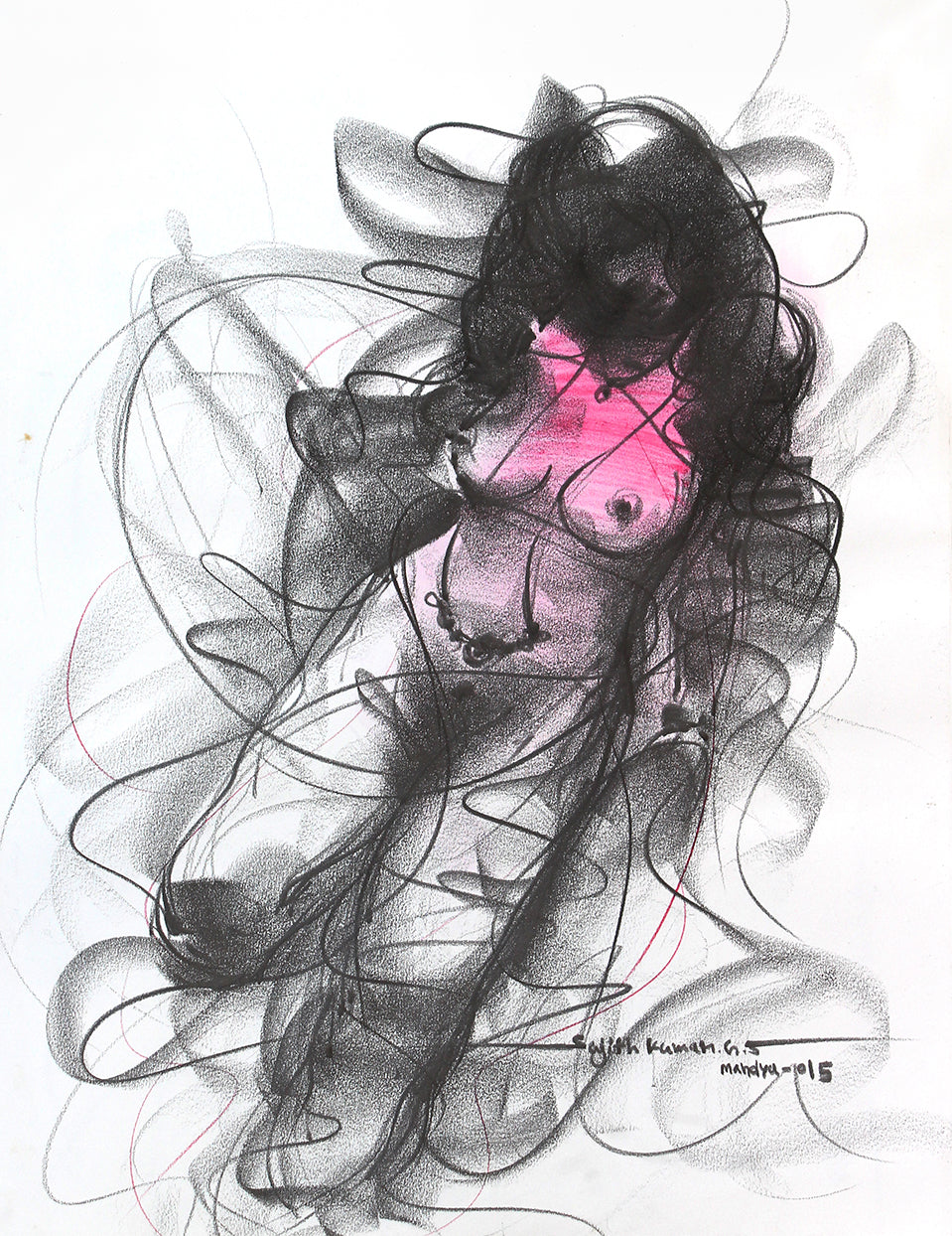 Nude Drawing-142 - SUJITH KUMAR GS MANDYA Art Studio Gallery (SKGSM Art Studio Gallery)