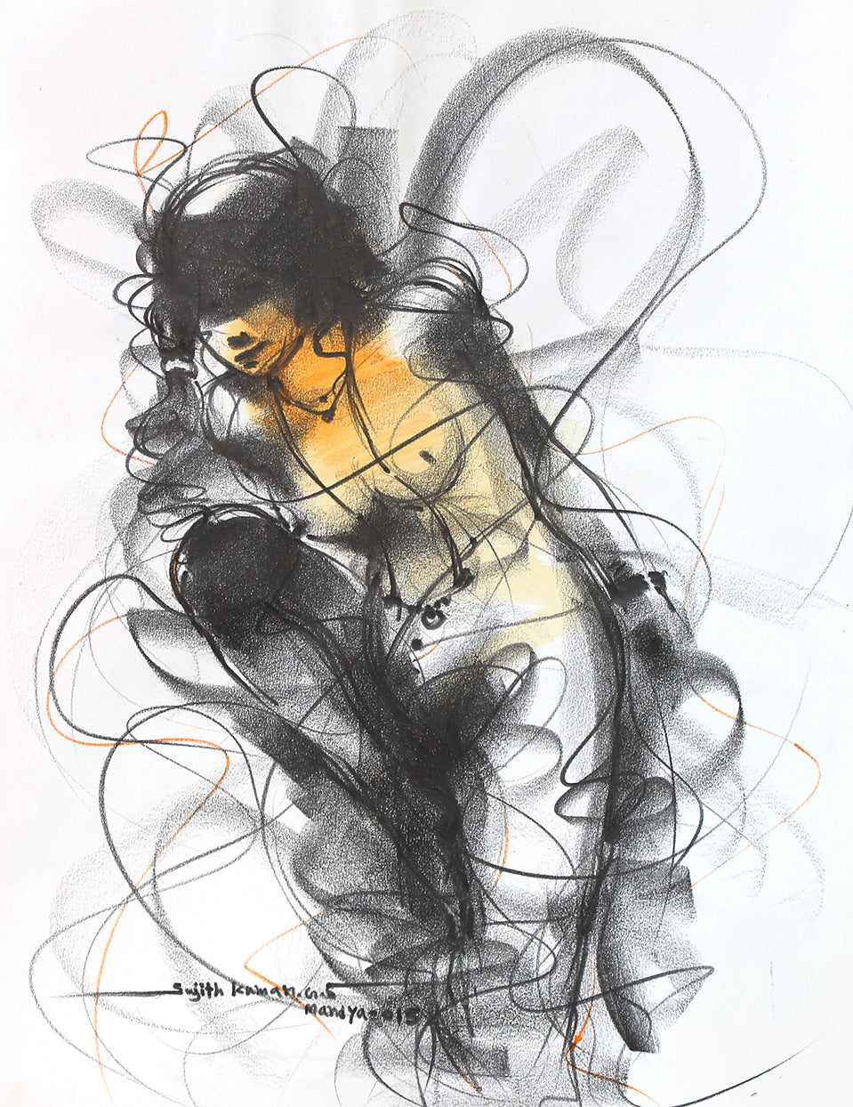 Nude Drawing-143 - SUJITH KUMAR GS MANDYA Art Studio Gallery (SKGSM Art Studio Gallery)