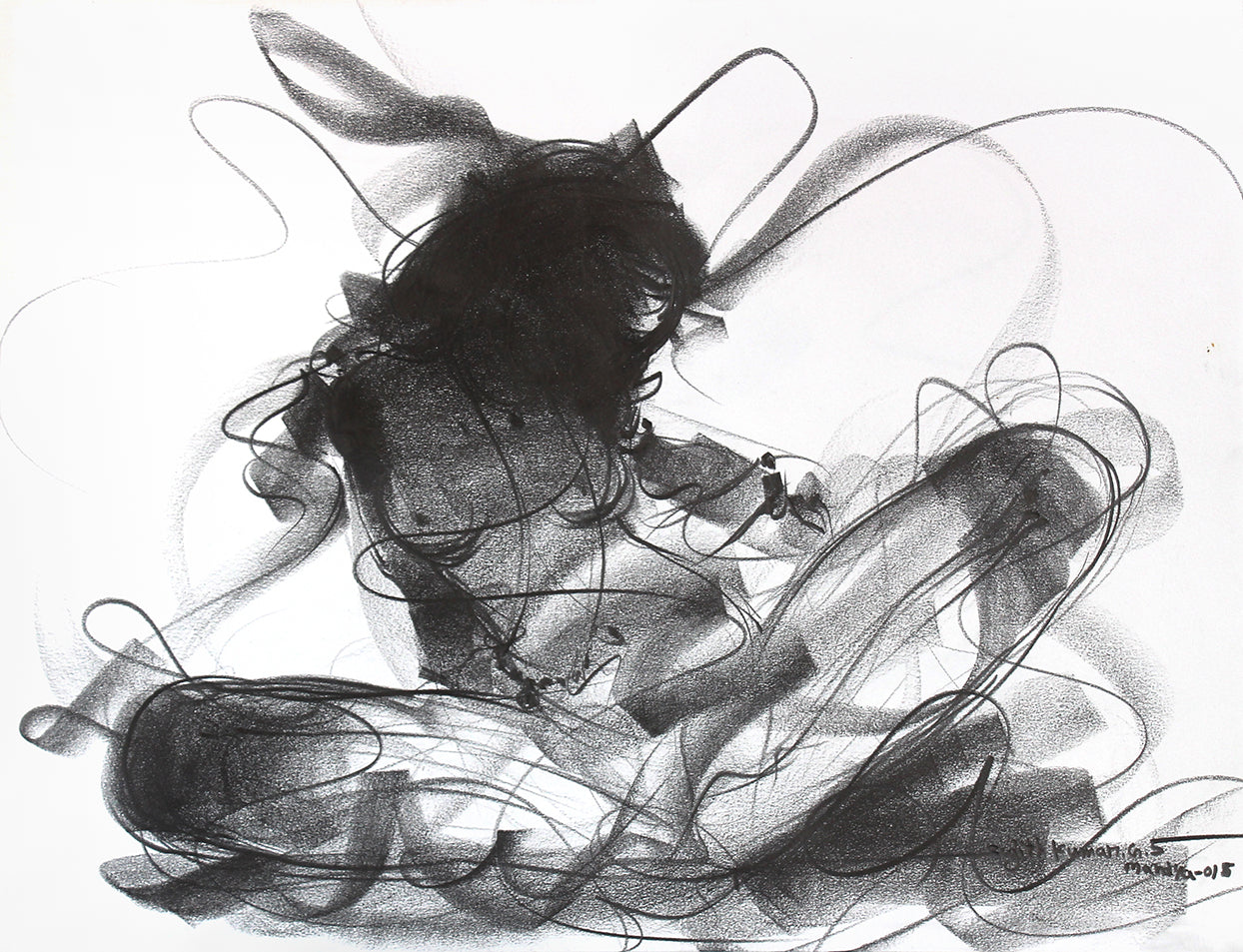 Nude Drawing-148 - SUJITH KUMAR GS MANDYA Art Studio Gallery (SKGSM Art Studio Gallery)