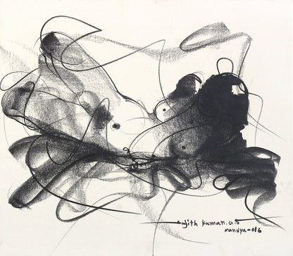 Nude Drawing-200 - by Sujith Kumar GS Mandya | NUDE Series Artwork