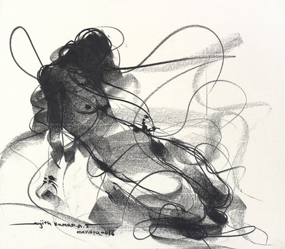 Nude Drawing-201 - by Sujith Kumar GS Mandya | NUDE Series Artwork