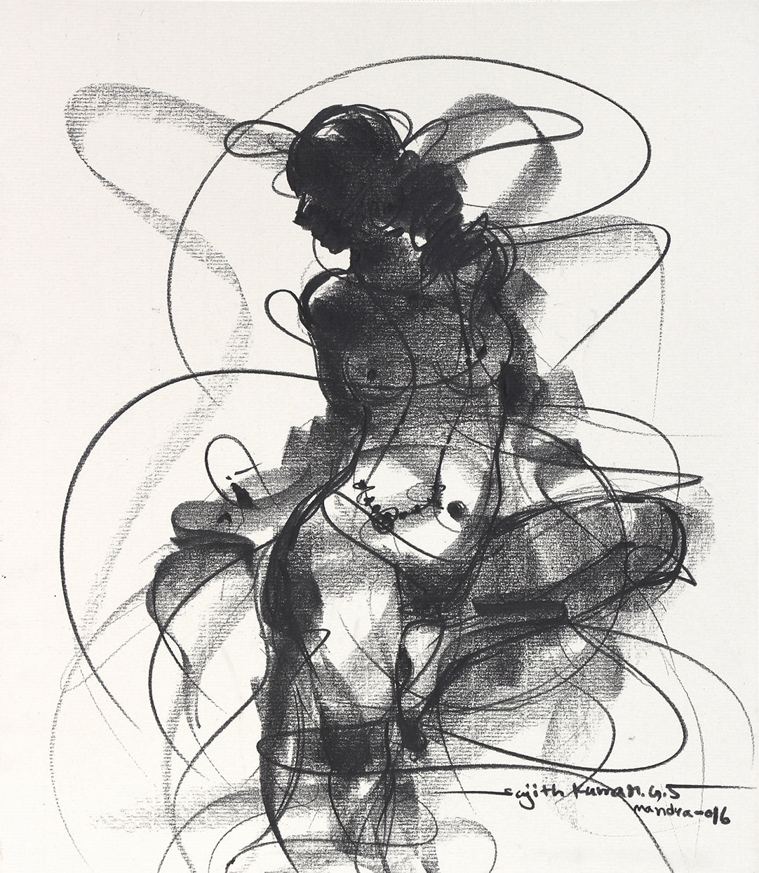 Nude Drawing-202 - by Sujith Kumar GS Mandya | NUDE Series Artwork