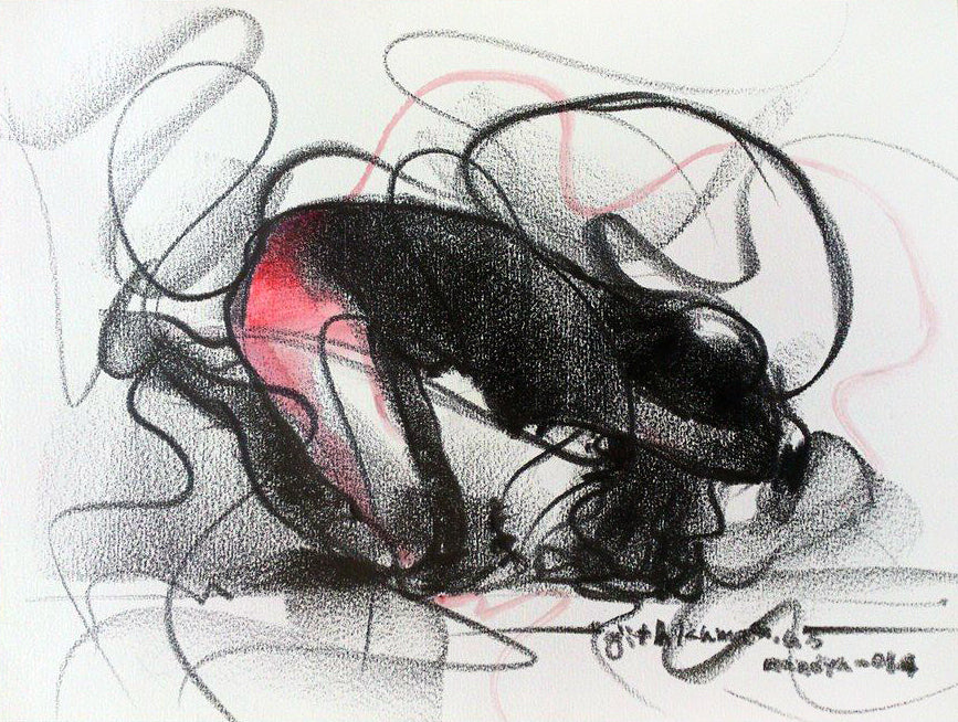Nude Drawing-079 - SUJITH KUMAR GS MANDYA Art Studio Gallery (SKGSM Art Studio Gallery)