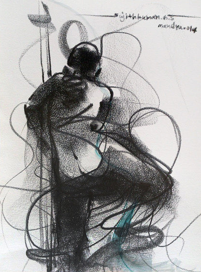 Nude Drawing-080 - SUJITH KUMAR GS MANDYA Art Studio Gallery (SKGSM Art Studio Gallery)