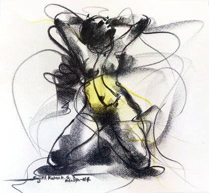 Nude Drawing-082 - SUJITH KUMAR GS MANDYA Art Studio Gallery (SKGSM Art Studio Gallery)