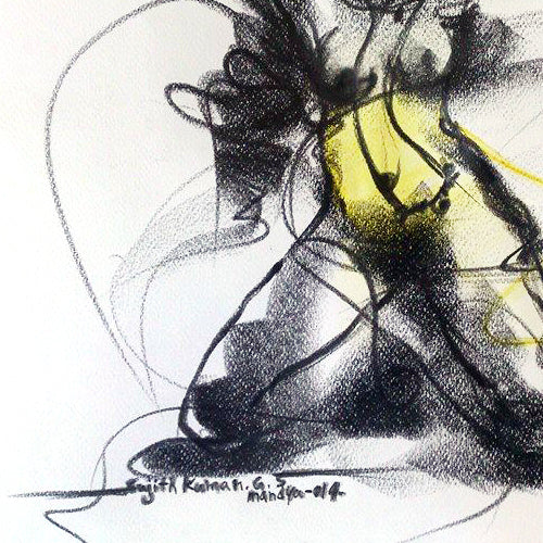Nude Drawing-082 - SUJITH KUMAR GS MANDYA Art Studio Gallery (SKGSM Art Studio Gallery)