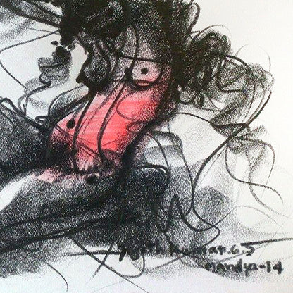 Nude Drawing-083 - SUJITH KUMAR GS MANDYA Art Studio Gallery (SKGSM Art Studio Gallery)