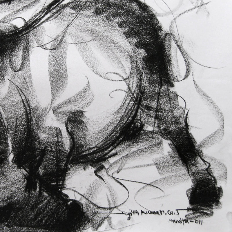 Bull Drawing-005a - SUJITH KUMAR GS MANDYA Art Studio Gallery (SKGSM Art Studio Gallery)